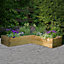 Forest Garden 1.3m x 1.3m Mixed softwood Rectangular Raised bed kit 1.72m²