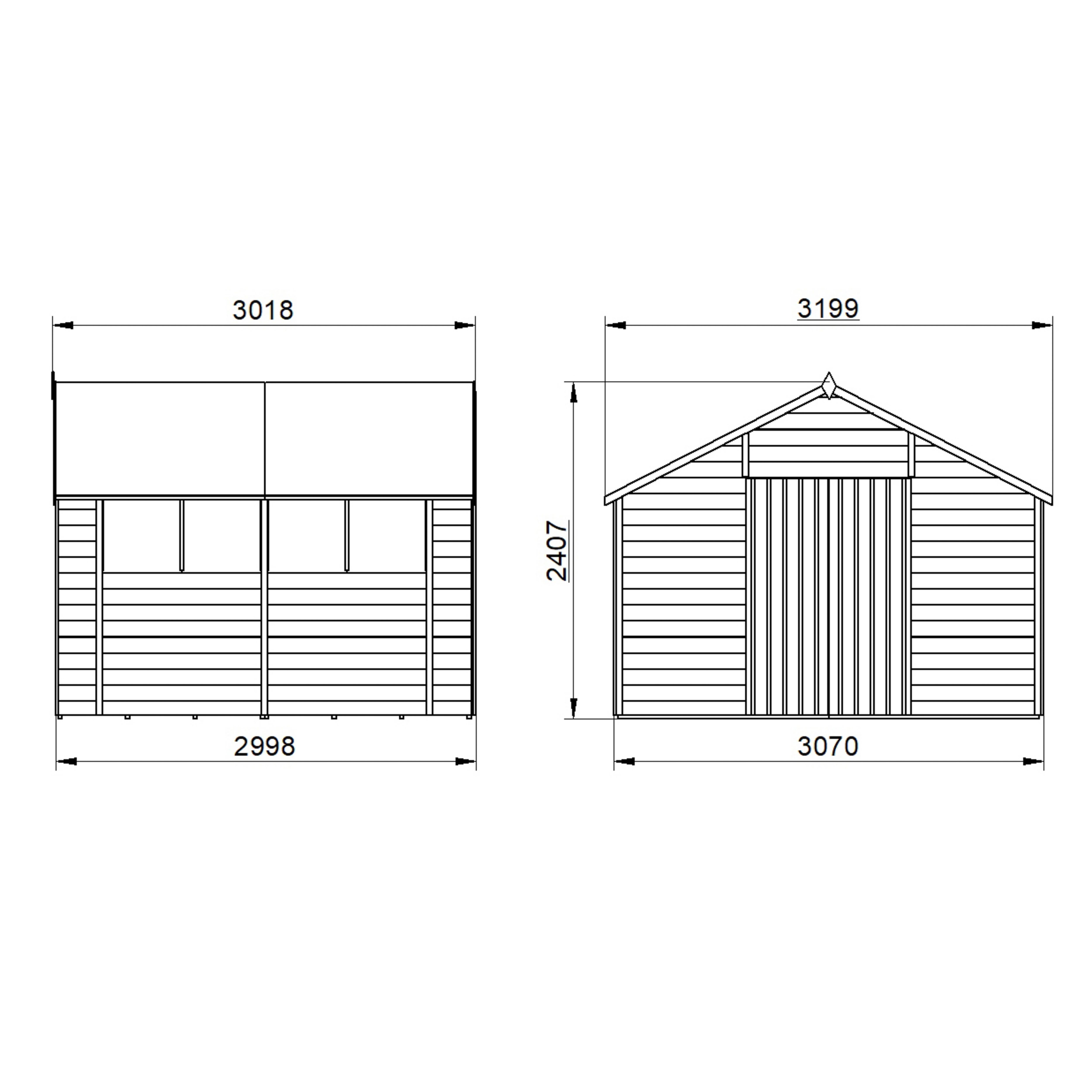 forest garden 10x10 apex overlap wooden shed diy at b&q