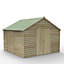 Forest Garden 10x10 ft Apex Wooden 2 door Shed with floor - Assembly service included