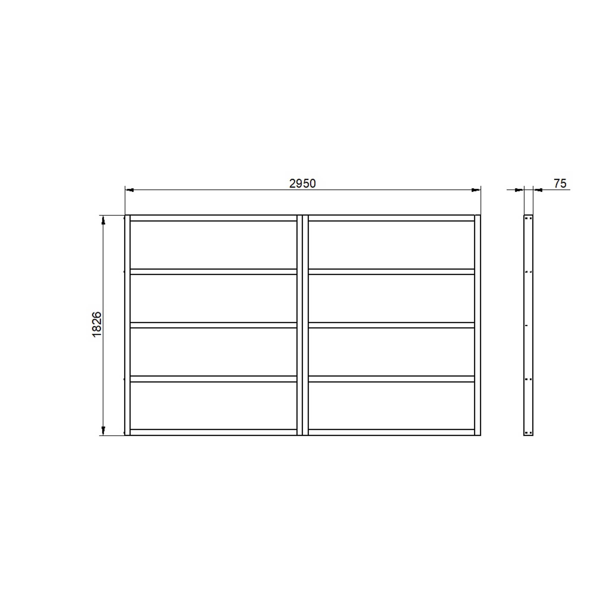 Forest Garden 10x6 Timber Shed base (L) 183cm x (W) 295cm - Assembly service included