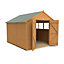 Forest Garden 10x8 ft Apex Shiplap Wooden 2 door Shed with floor & 4 windows - Assembly service included