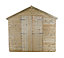 Forest Garden 10x8 ft Apex Wooden 2 door Shed with floor & 2 windows - Assembly service included