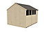 Forest Garden 10x8 ft Apex Wooden 2 door Shed with floor & 4 windows - Assembly service included