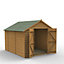 Forest Garden 10x8 ft Apex Wooden 2 door Shed with floor (Base included) - Assembly service included