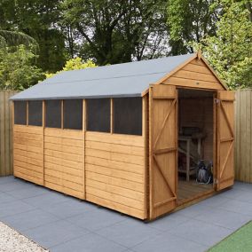 Forest Garden 12x8 Apex Dip treated Shiplap Shed with floor - Assembly service included