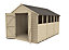 Forest Garden 12x8 Apex Pressure treated Overlap Wooden Shed with floor - Assembly service included