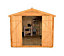 Forest Garden 12x8 ft Apex Golden brown Wooden 2 door Shed with floor & 6 windows