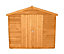 Forest Garden 12x8 ft Apex Golden brown Wooden 2 door Shed with floor & 6 windows