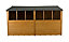 Forest Garden 12x8 ft Apex Wooden 2 door Shed with floor & 6 windows