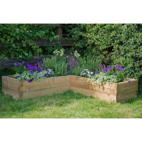 Forest Garden 28 x 131 x 131 Wood Rectangular Raised bed kit (H)28cm x (W)131cm