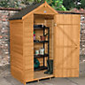 Forest Garden 4x3 ft Apex Golden brown Wooden Shed with floor - Assembly service included