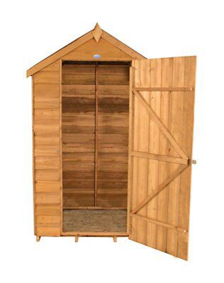 Forest Garden 4x3 ft Apex Golden brown Wooden Shed with floor