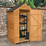Forest Garden 4x3 ft Apex Golden brown Wooden Shed with floor