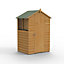 Forest Garden 4x3 ft Apex Wooden Shed with floor & 2 windows (Base included)