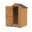 Forest Garden 4x3 ft Apex Wooden Shed with floor (Base included) - Assembly service included