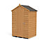 Forest Garden 4x3 ft Apex Wooden Shed with floor