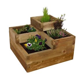 Forest Garden 56 x 90 x 90 Wood Rectangular Raised bed kit (H)56cm x (W)90cm