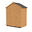 Forest Garden 5x3 Apex Dip treated Overlap Golden Brown Wooden Shed with floor