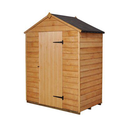 Forest Garden 5x3 ft Apex Golden brown Wooden Shed with floor - Assembly service included
