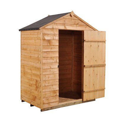 Forest Garden 5x3 ft Apex Golden brown Wooden Shed with floor - Assembly service included
