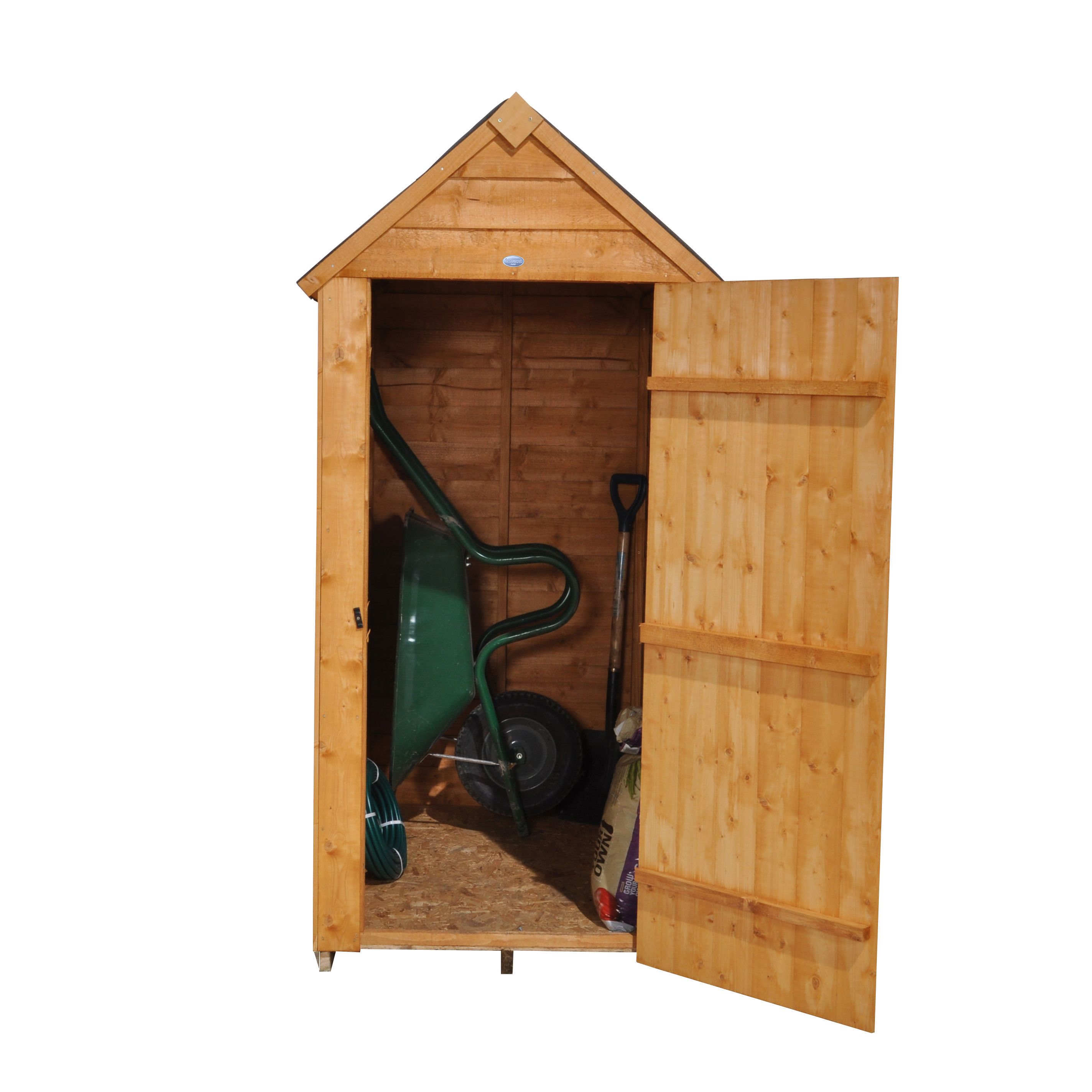 Forest Garden 5x3 ft Apex Wooden Shed with floor (Base included) - Assembly service included