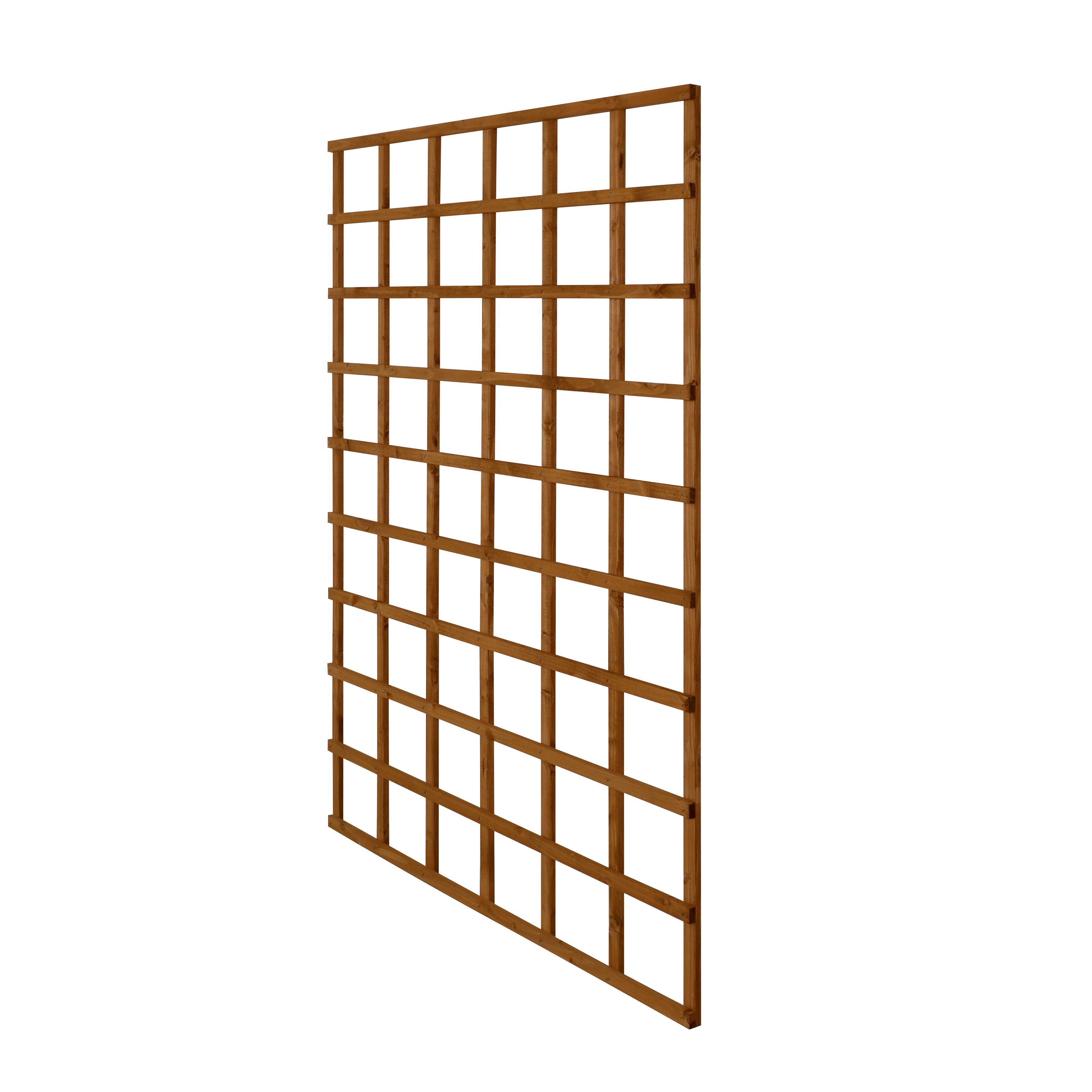 Forest Garden 6ft Square European softwood Trellis panel (W)120cm x (H)183cm