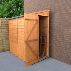 Forest Garden 6x3 ft Pent Shiplap Wooden Shed with floor - Assembly service included