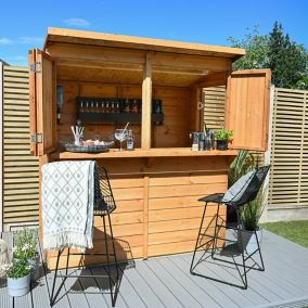 Forest Garden 6x3 ft with Single door Pent Garden bar