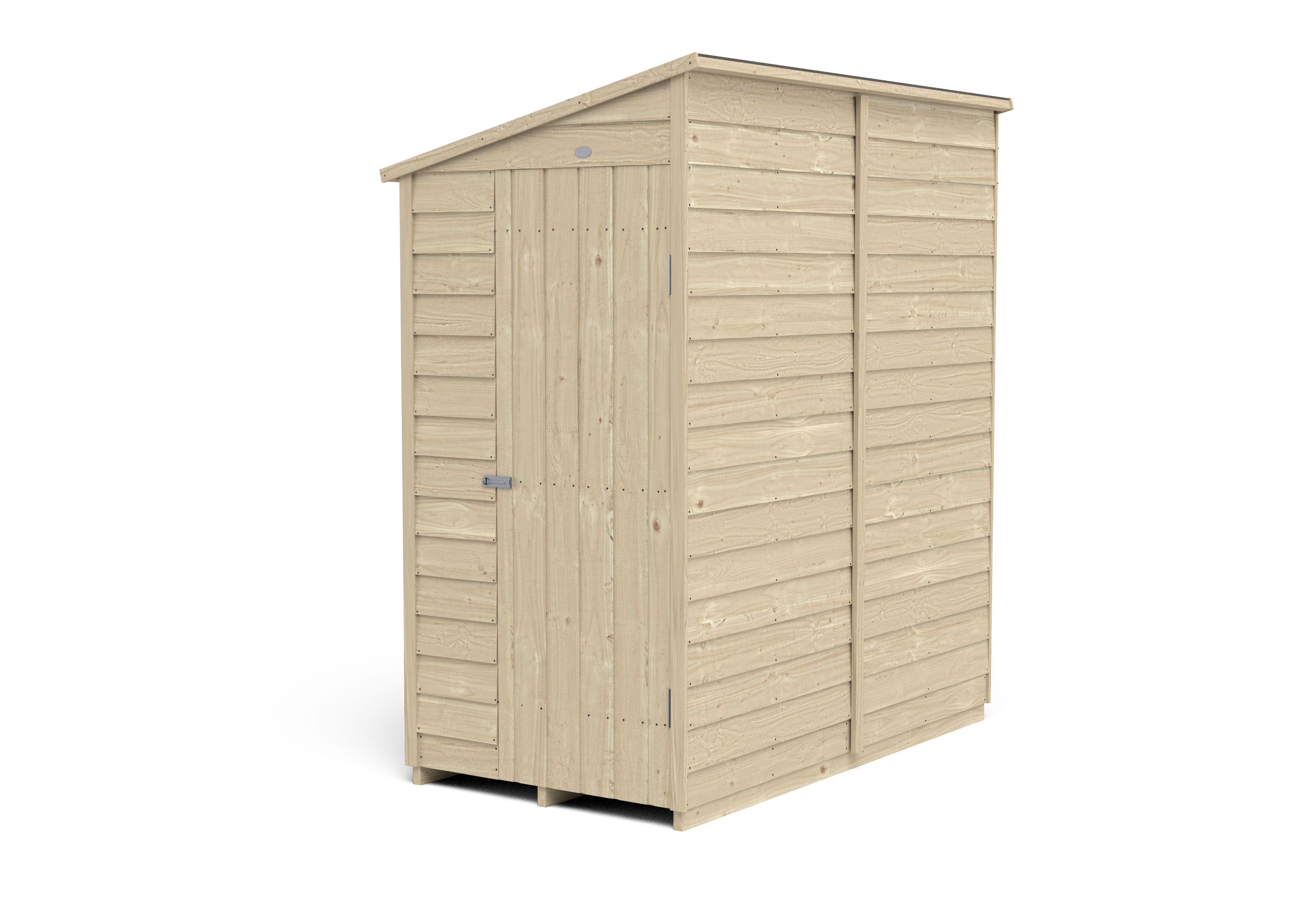Forest Garden 6x3 Pent Pressure treated Overlap Wooden Shed with floor - Assembly service included