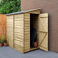 Forest Garden 6x3 Pent Pressure treated Overlap Wooden Shed with floor - Assembly service included