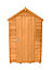 Forest Garden 6x4 ft Apex Golden brown Wooden Shed with floor (Base included) - Assembly service included
