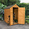 Forest Garden 6x4 ft Apex Golden brown Wooden Shed with floor (Base included)