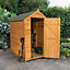 Forest Garden 6x4 ft Apex Golden brown Wooden Shed with floor
