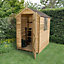 Forest Garden 6x4 ft Apex Green Wooden Shed with floor & 1 window (Base included)