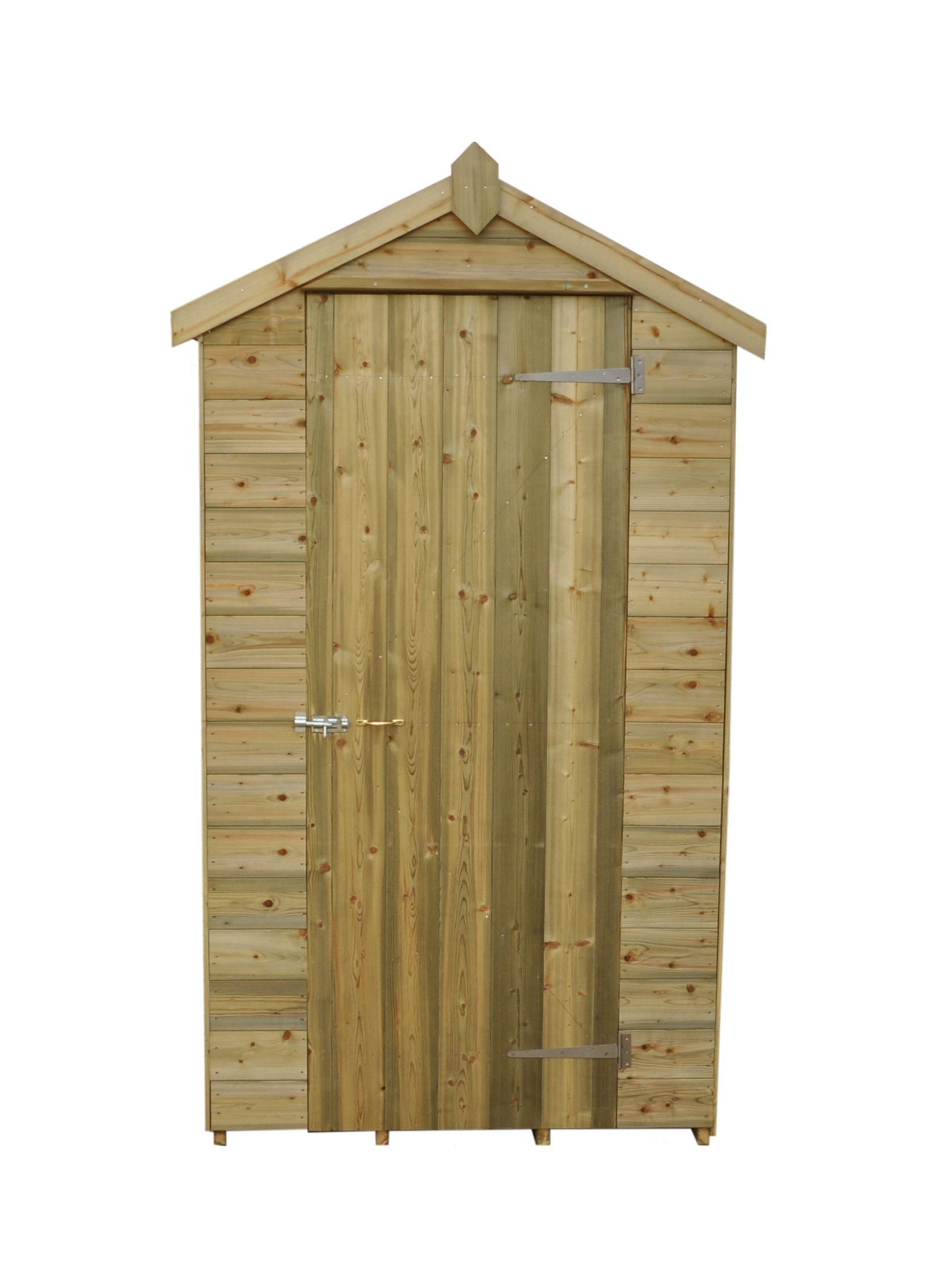 Forest Garden 6x4 ft Apex Wooden Shed with floor - Assembly service included