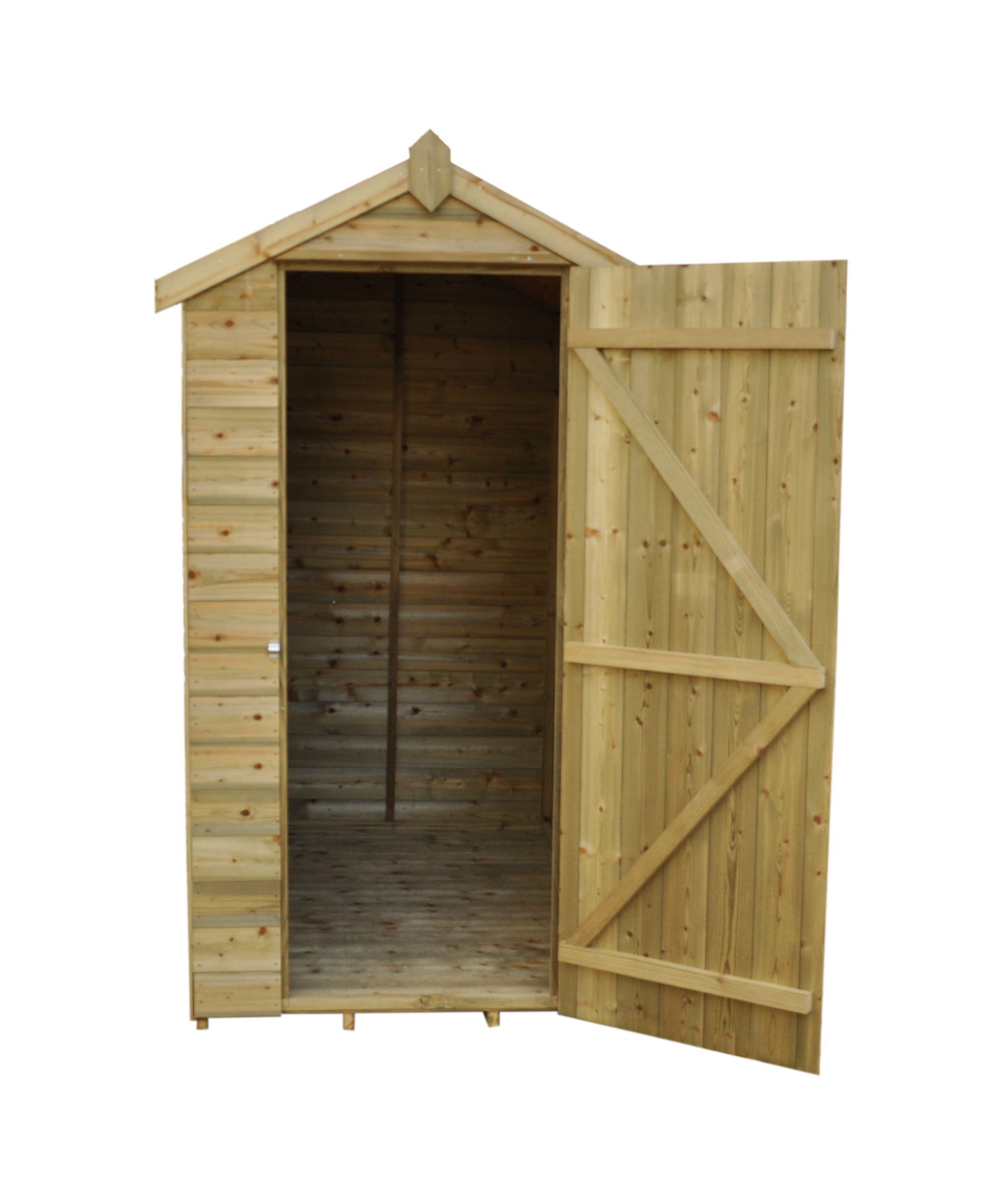 Forest Garden 6x4 ft Apex Wooden Shed with floor - Assembly service included