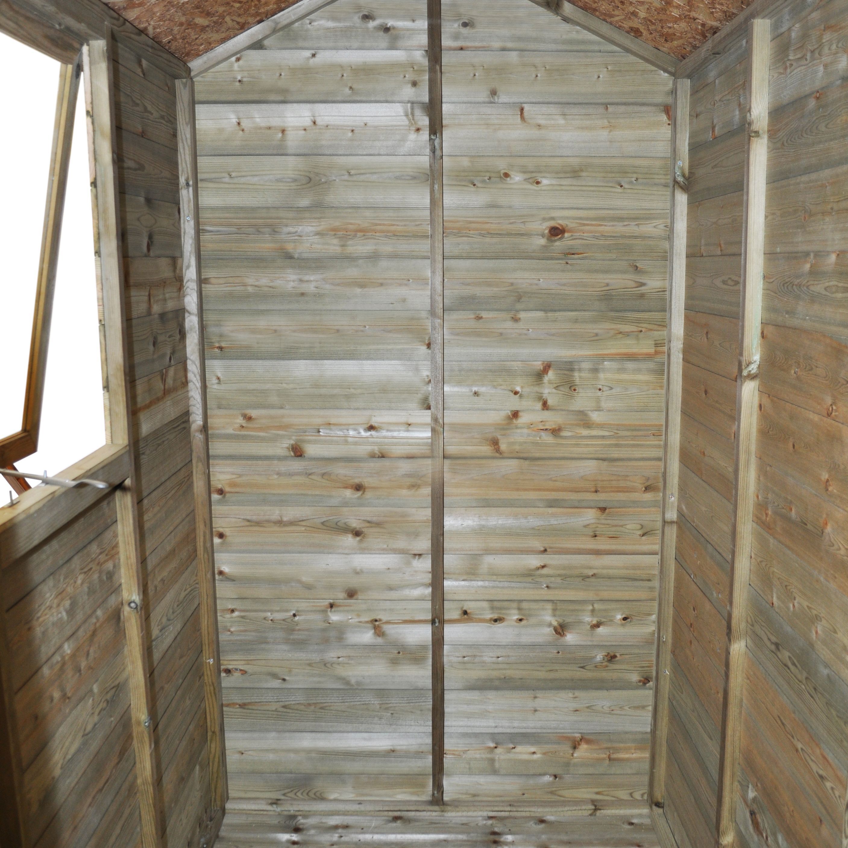 Forest Garden 6x4 ft Apex Wooden Shed with floor - Assembly service included