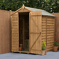 Forest Garden 6x4 ft Apex Wooden Shed with floor - Assembly service included