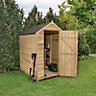 Forest Garden 6x4 ft Apex Wooden Shed with floor (Base included) - Assembly service included