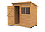 Forest Garden 6x4 ft Pent Overlap Dip treated Wooden Shed with floor & 2 windows (Base included)