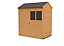 Forest Garden 6x4 ft Reverse apex Overlap Dip treated Wooden Shed with floor & 2 windows (Base included)