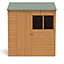 Forest Garden 6x4 ft Reverse apex Shiplap Wooden Shed with floor & 2 windows - Assembly service included