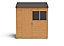 Forest Garden 6x4 ft Reverse apex Wooden Shed with floor & 2 windows (Base included) - Assembly service included
