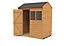 Forest Garden 6x4 ft Reverse apex Wooden Shed with floor & 2 windows (Base included)