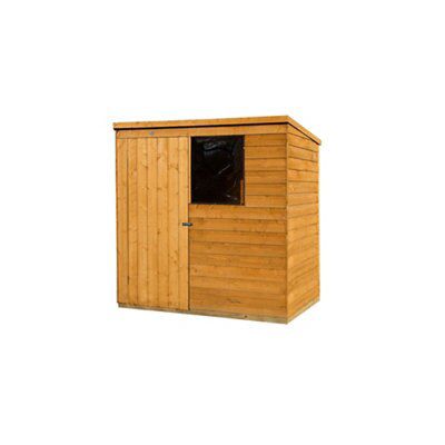 forest garden 6x4 pent overlap wooden shed diy at b&q