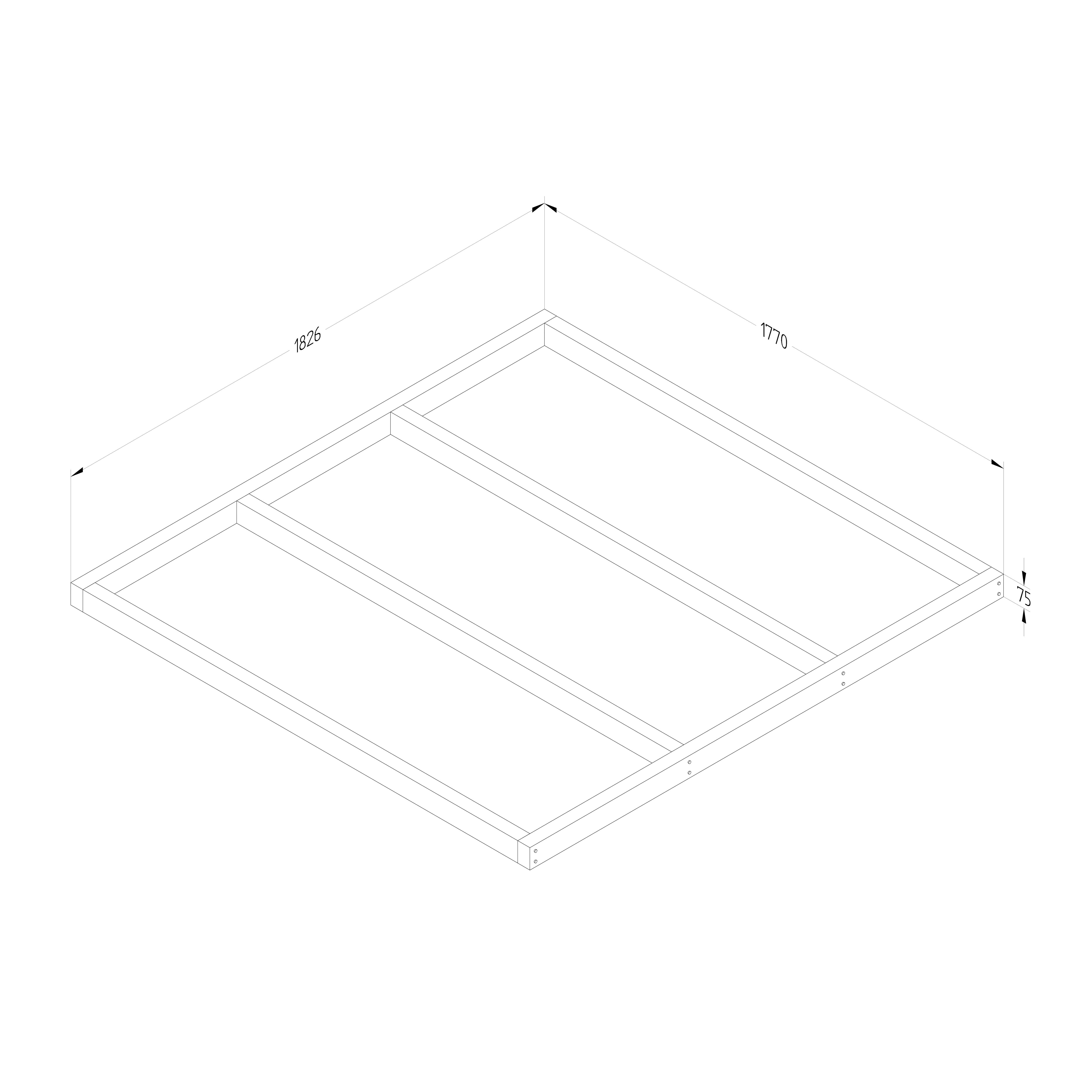 Forest Garden 6x6 Timber Shed base (L) 177cm x (W) 182.6cm - Assembly service included