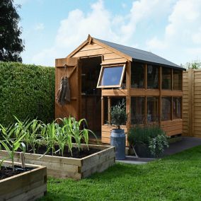 Forest Garden 6X8 Apex Dip treated Shiplap Shed with floor