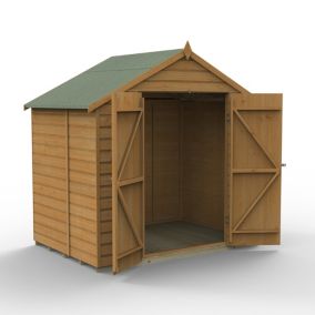 Forest Garden 7x5 ft Apex Shiplap Wooden 2 door Shed with floor (Base included) - Assembly service included