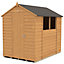 Forest Garden 7x5 ft Apex Wooden Shed with floor & 2 windows (Base included)