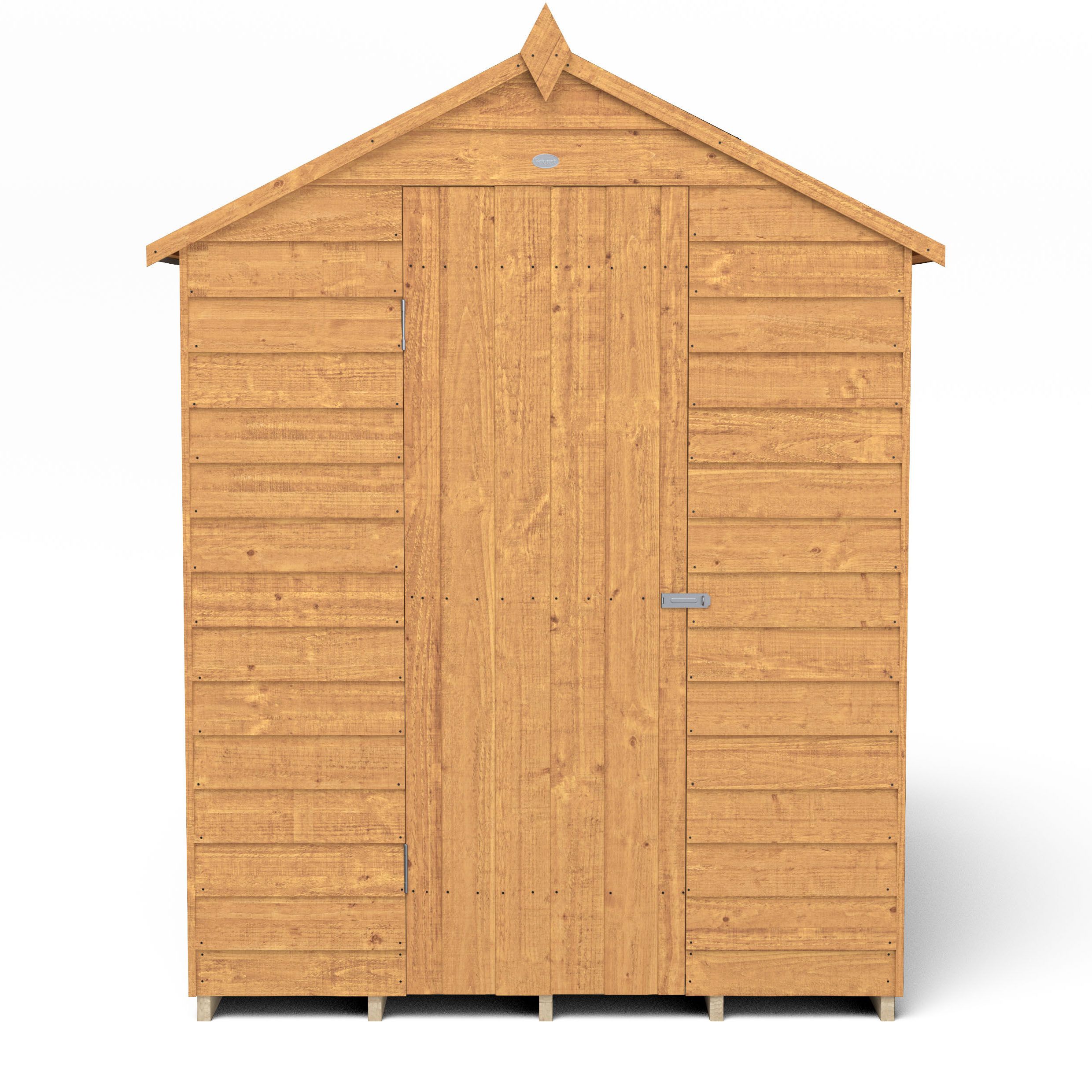 Forest Garden 7x5 ft Apex Wooden Shed with floor & 2 windows (Base included)